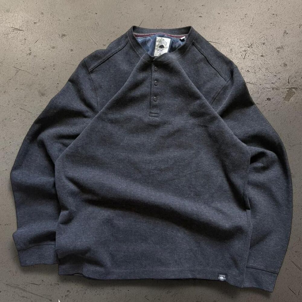 Womens Henley Sweatshirt SZ L